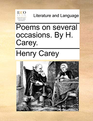 Carey - Poems on several occasions. By H. . - New paperback or softbac