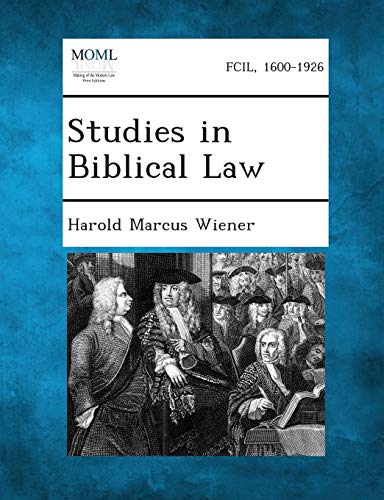 Wiener - Studies in Biblical Law - New paperback or softback