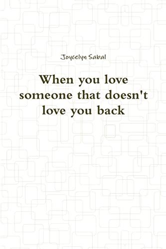 Sabal - When you love someone that doesn't love you back - New paperba