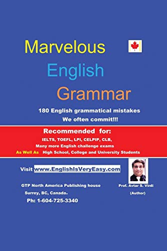 Virdi - Marvelous English Grammar 180 English Grammatical Mistakes -