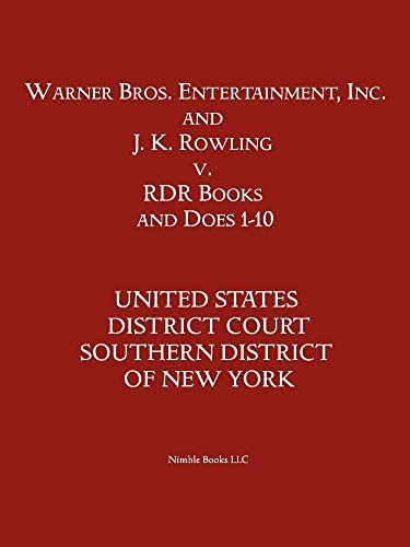 Us District Court Sd - Warner Bros. Entertainment, Inc. & J. K. Rowlin