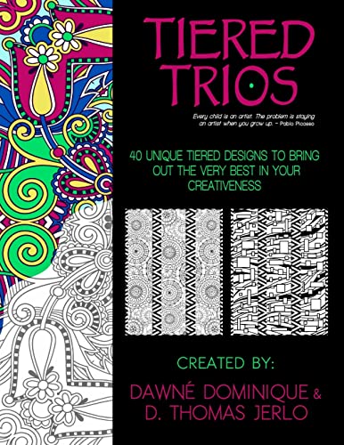 Dominiqu - Tiered Trios, Adult Coloring Book - New paperback or softba