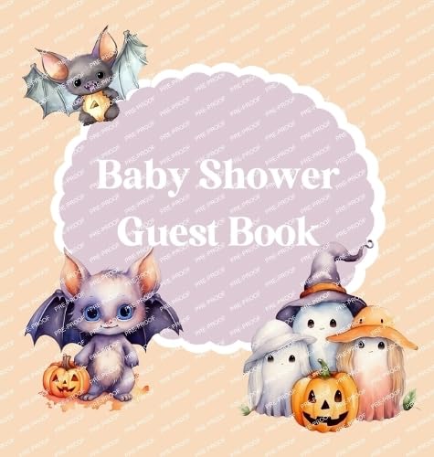 Bell - Baby Shower Guest Book Halloween themed (hardback) - New hardba