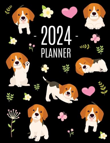 Press - Beagle Planner 2024: Cute Daily Organizer (12 Months) | Pretty