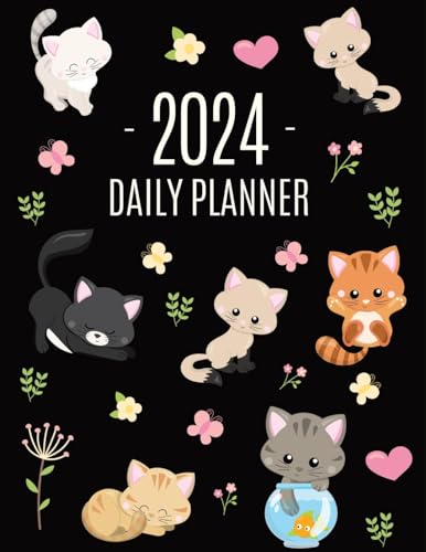 Press - Cats Daily Planner 2024 Make 2024 a Meowy Year! , Cute Kitten