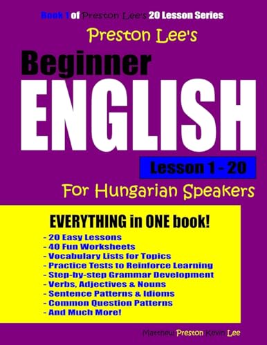L - 's Beginner English Lesson 1 - 20 For Hungarian Speakers - New pap