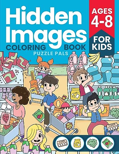 Pals - Hidden Images: Coloring Book For Kids Ages 4 to 8 - New paperb