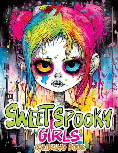 mptress - Sweet Spooky Girls Coloring Book Featuring Scary Beauty of