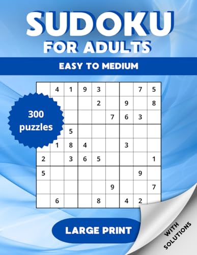 Dittman - Sudoku for Adults: 300 Large Print Puzzles with Solutions fo