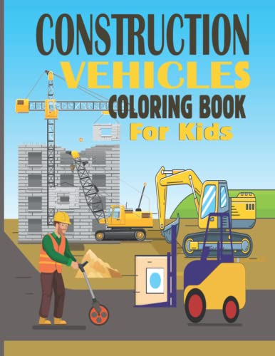 Omarion - Construction Vehicles Coloring Book For Kids A Book Designe