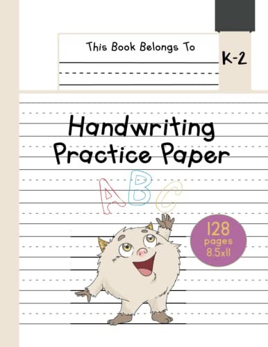 Blum - Handwriting Practice Paper K-2  The Little Monster Kindergarten