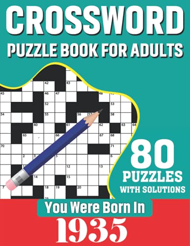 Publication - You Were Born In 1935 Crossword Puzzle Book For Adults