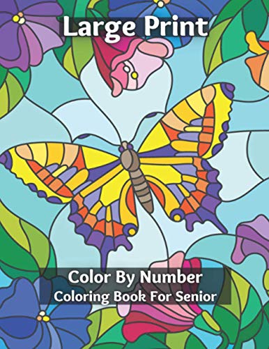 Miles - Large Print Color By Number Coloring Book For Senior Easy a