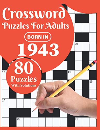 Publication - Crossword Puzzles For Adults Born In 1943 80 Large Pr