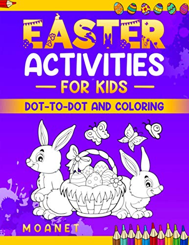 MOAnet - Easter activities book Dot-to-Dot and Coloring - New paperba