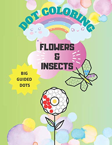 Material - Flowers and Insects Dot coloring book Big marker dot color