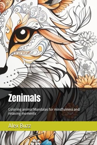 Buzz - Zenimals Coloring animal Mandalas for mindfulness and relaxing