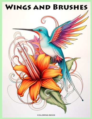 Sereni - Wings and Brushes Bird Lover's Coloring Book - New paperback