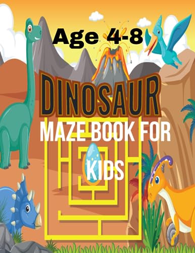 MANNING - Dinosaur Maze Book For KIds Dinosaur Maze Challenges for Ad