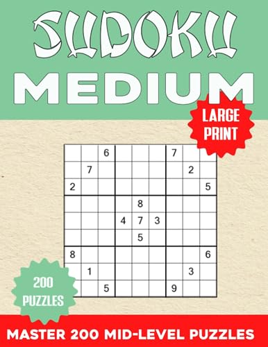 Publishing US - Sudoku Medium Master 200 Mid-Level Puzzles for Optima