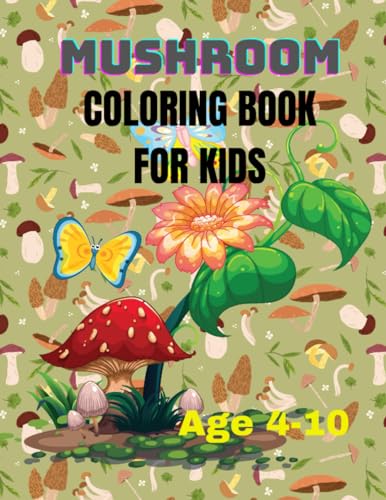 FERON - Mushroom Coloring Book For Kids Mushroom Wonderland Coloring