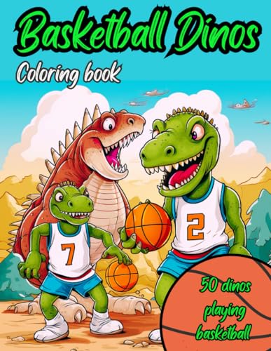 Meppelink - Basketball Dinos Coloring Book 50 images of Dinosaurs pla