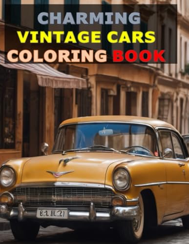 Guerra - Charming Vintage cars Coloring Book - New paperback or softb