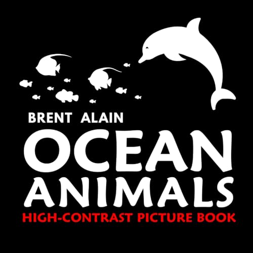 Alain - Ocean Animals High Contrast Picture Book for Newborns and Ba