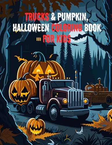 Adurty - Trucks & Pumpkin, Halloween Coloring Book For Kids - New pape