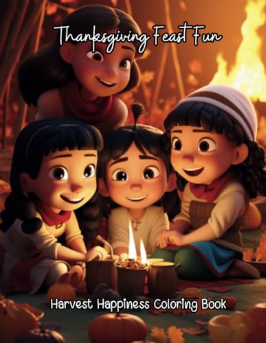 Acuna - Thanksgiving Feast Fun - Harvest Happiness Coloring Book - New
