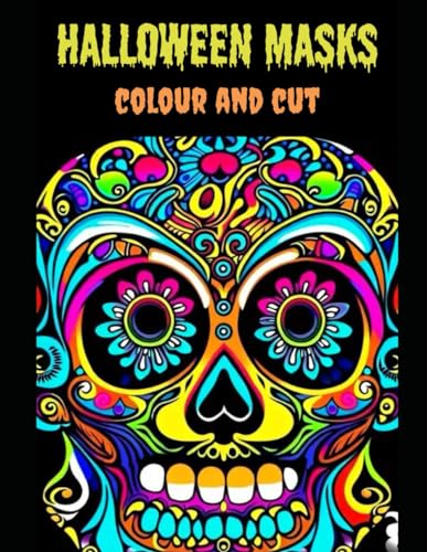 Cobo - Halloween Masks coloring and cut-out book with 50 sheets of le