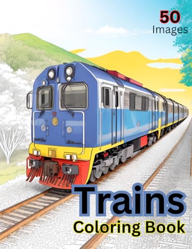Words - Trains Coloring Book Trains of the world - New paperback or