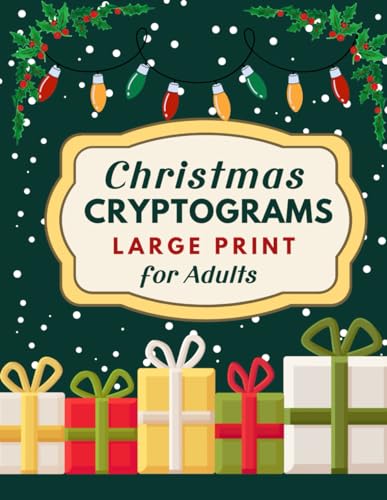 Pinelands Design - Christmas Cryptograms Puzzle Book for Adults: Festi