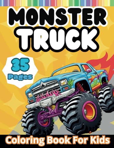 cham - Monster Truck Coloring Book for Kids: Book for Boys and Girls w