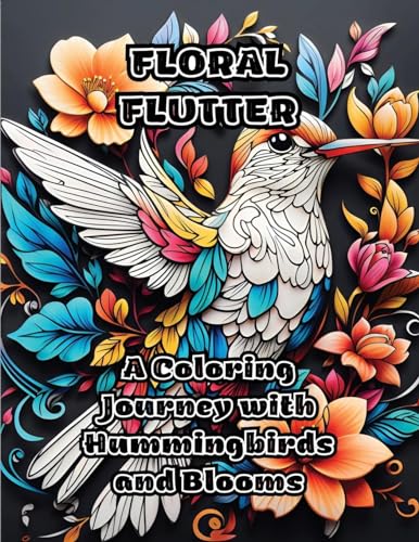 ColorZen - Floral Flutter: A Coloring Journey with Hummingbirds and Bl