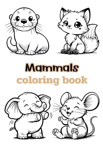 K. - Mammals coloring book: Children's coloring pages + word search pu