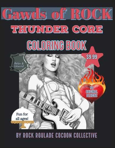 Mahoney - Thunder Core, Gawds of Rock: coloring book - New paperback o