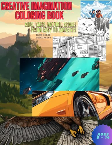Pain - Creative Imagination Coloring Book Kids, Cars, Nature, Space!