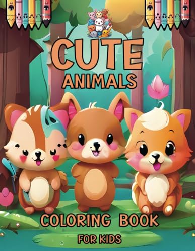 BE - Cute Animals Coloring Book For Kids 40 Super Fun & Easy Designs