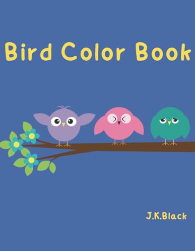Black - BIRD COLOR BOOK: For Grown ups - New paperback or softback