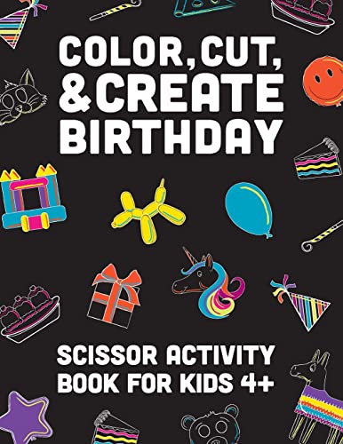 A & J Books - Color, Cut, & Create Birthday Scissor craft activity bo