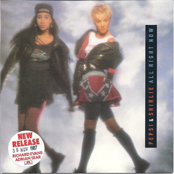 Pepsi & Shirlie - All Right Now - Used Vinyl Record 7"