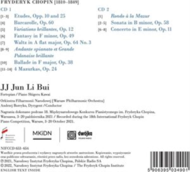 JJ Jun Li Bui - Chopin: Piano Works CD - CD