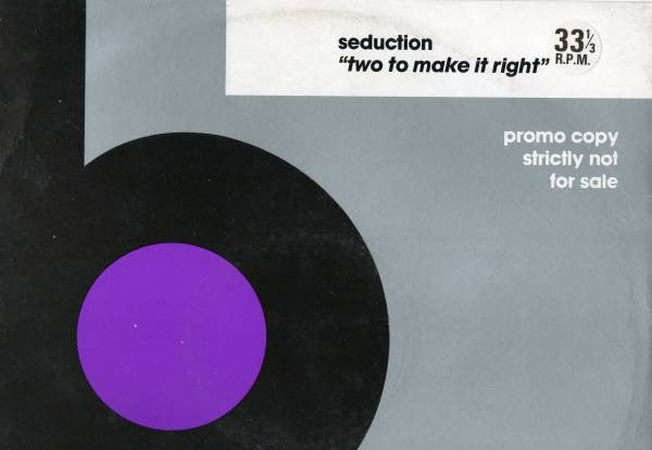 Seduction - Two To Make It Right - Used Vinyl Record 12"