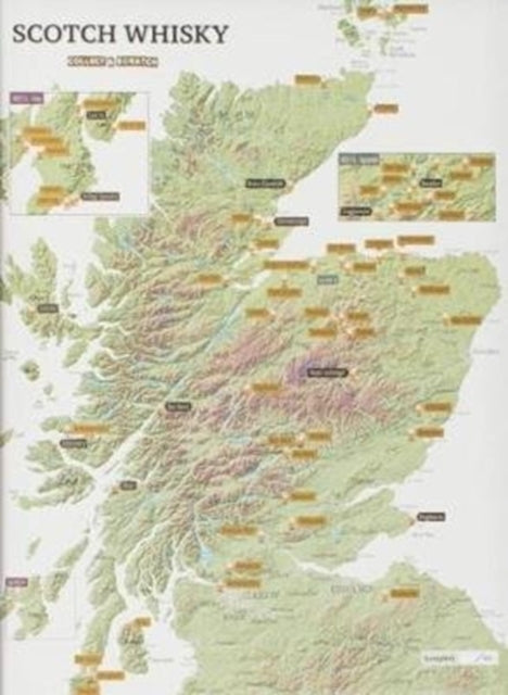 Whisky Distilleries Collect and Scratch Print - New Sheet map