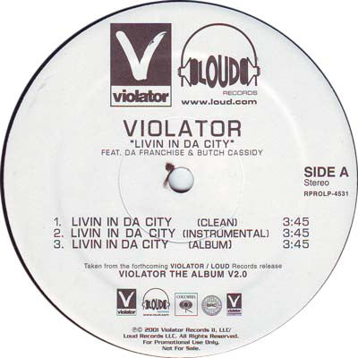 Violator - Livin In Da City / Come Thru - Used Vinyl Record