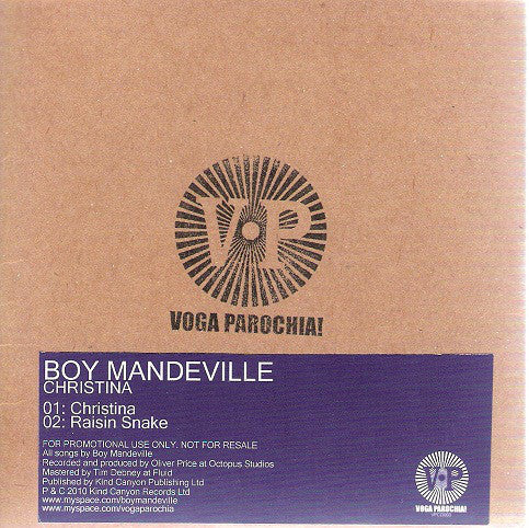 Boy Mandeville - Christina - Used CD