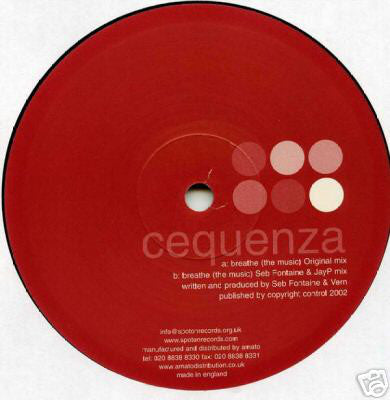 Cequenza - Breathe (The Music) - Used Vinyl Record 12"