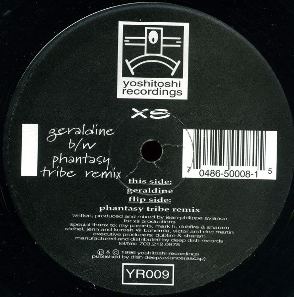 XS - Geraldine / Phantasy Tribe Remix - Used Vinyl Record 12"