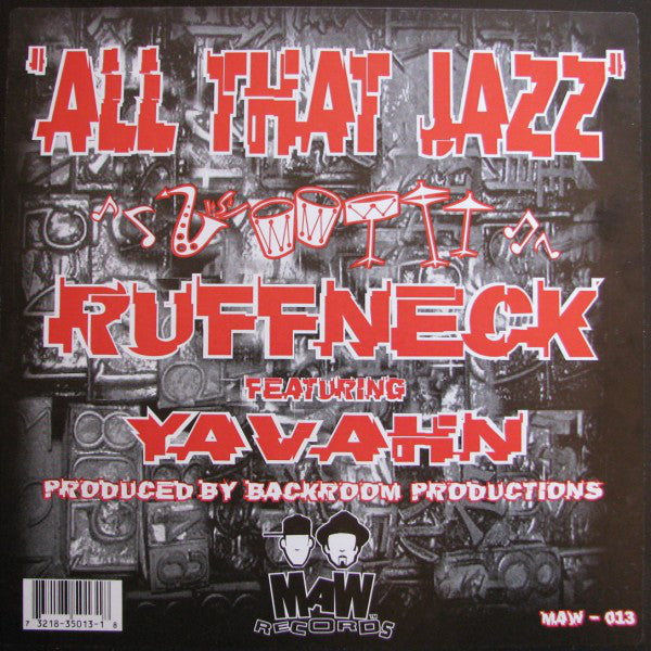 Ruffneck - All That Jazz - Used Vinyl Record 12"